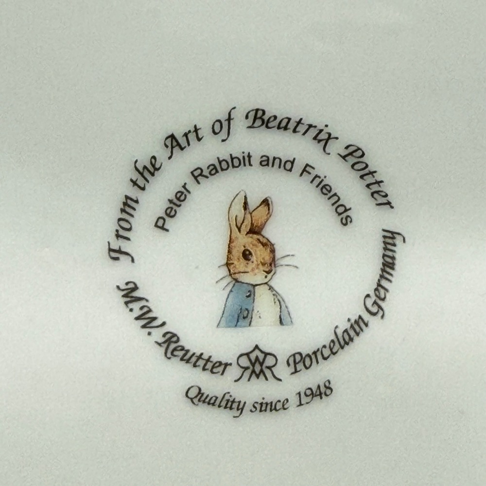 Beatrix Potter Peter Rabbit Porcelain Plate & Mug Set M.W. Reutter Cardew 2pc - Picture 6 of 11